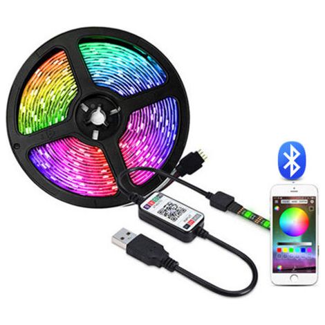 Led-umgebungslicht Mit Usb-bluetooth-app-hintergrundlicht, Dekoratives Licht, 1 Meter, 30 Lichter