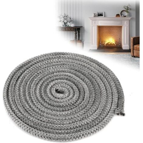 Kamineinsatz-dichtungsseil, 4 M X 10 Mm Glasfaser-holzofendichtung, Ersatz-schornstein-dichtungsseil Für Herd/kamin/ofenrohr/ofentür, Hitzebeständig 550 Grad Ce