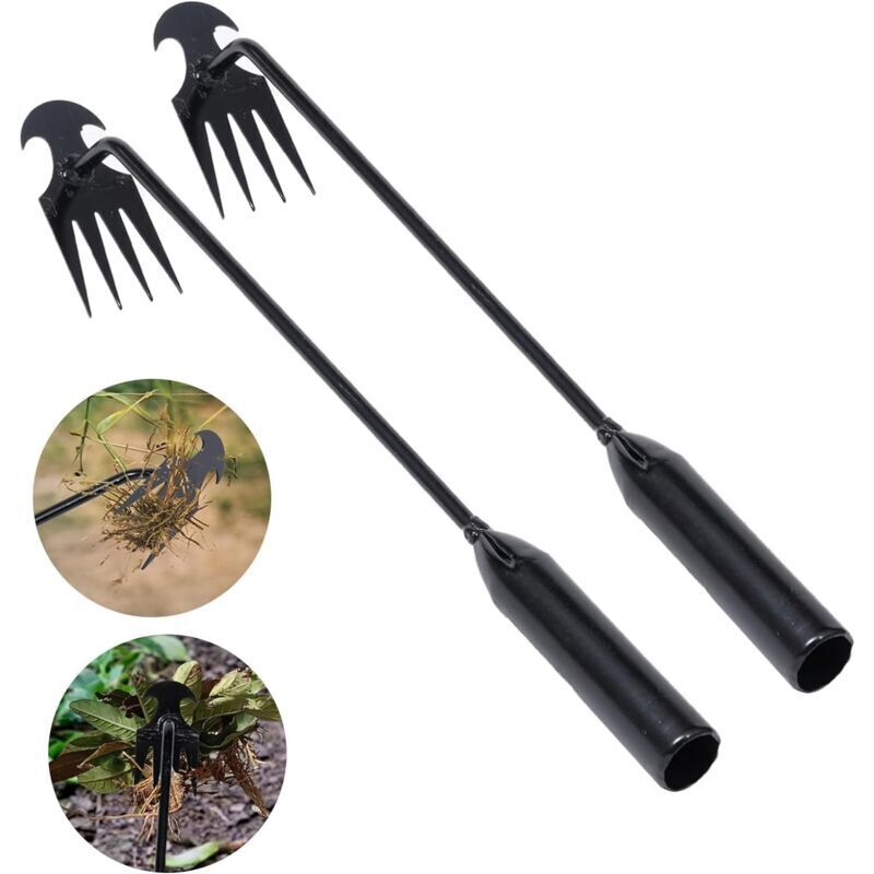 Jätwerkzeug, 2-teiliges Manuelles Jätwerkzeug, Jätwerkzeug Aus Edelstahl, Jätgerät, Gartengeräte Zum Entfernen Von Gartenunkräutern (30 Cm)