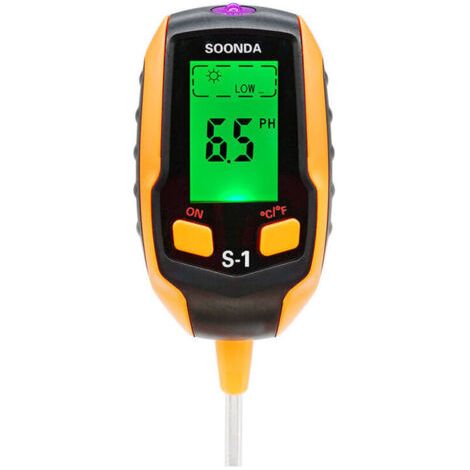 Testen Sie Den Ph-wert Des Sols Mit Einer Numerik Von 4 Und 1: Messen Sie Die Luftfeuchtigkeit, Die Beleuchtung, Den Ph-wert Und Die Temperatur Des Sols. Kit D’outils De Jardinage Pour L’entretien Des