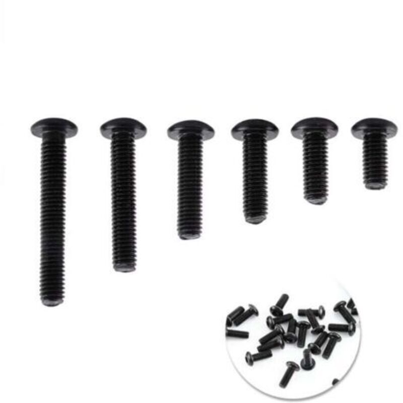 250er-sortiment Für Sechs Creux-m3-pfannen Aus Schwarzem Allié-acryl Mit Sechseckigen Löchern (tête Bombée)
