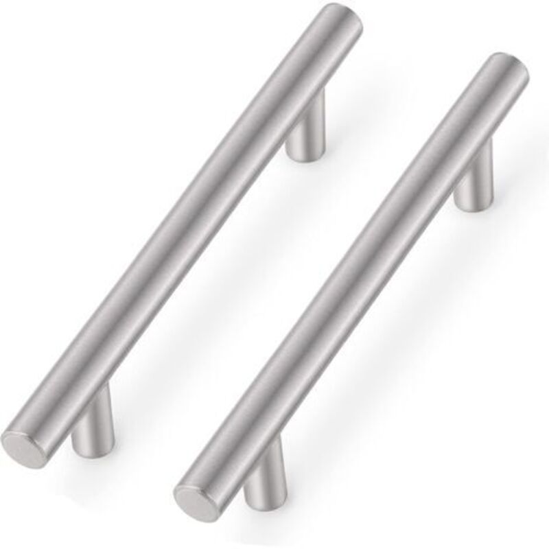 5er-pack Schranktürgriffe Aus Gebürstetem, Vernickeltem Edelstahl Mit 12 Mm Durchmesser Für Schubladen Und Schränke