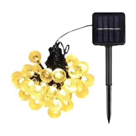 Solar-lichtgirlande Aus 100 Leds In Form Einer Kugel, Ideal Für Einen Garten, Eine Terrasse, Eine Pergola Oder Für Feierlichkeiten Zum Jahresende. Wetterfest Und Mit Ein-/ausschalter Ausgestattet