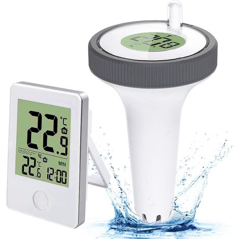 Schwimmendes Pool-thermometer, Digitales Pool-thermometer, Kabelloses Digitales Thermometer Mit Lcd-display, Innen-außen-thermometer Mit Digitalem Empfänger, Für Schwimmbäder Und
