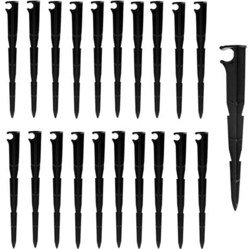 Pr 50 Stück Bewässerungs-tropfhalter, Kalolary-rohrschlauchhalter 4/7 Mm, Gemüsegärten, Blumenbeete, Pflanzwerkzeuge, Rasenbewässerungssystem, Gartenbedarf (schwarz, Verdickt)