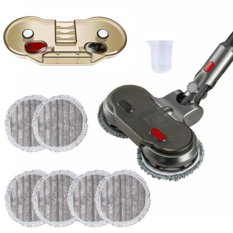 Dyson V7 V8 V10 V11 Elektrischer Wischkopf Mit Led-scheinwerfern, Wassertank, 6 Wiederverwendbaren Wischpads Und 1 Wassertank