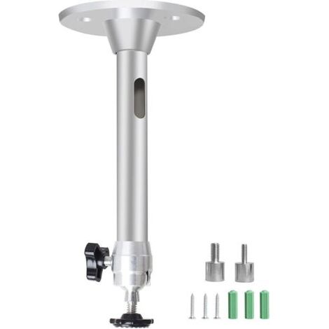 Verstellbare Deckenhalterung Für Projektoren Aus Aluminium – Neigung Um 90° Und Drehung Um 360° – Belastbarkeit Bis Zu 5 Kg – Einfache Installation