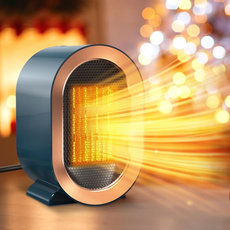 1200 W Heizlüfter, Elektrische Heizung Mit 2 Modi, Tragbare Ptc-keramik, Leise, Schnelle Heizung, Persönliche Heizung Für
