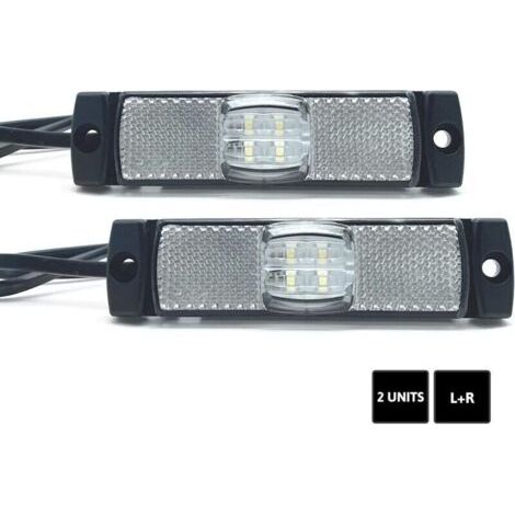 Led-umrissleuchten 2 Stück Weiß Wasserdicht 12-36v – Ultrahelle 130mm – Beständig Gegen Stöße Und Vibrationen – E9-zulassung