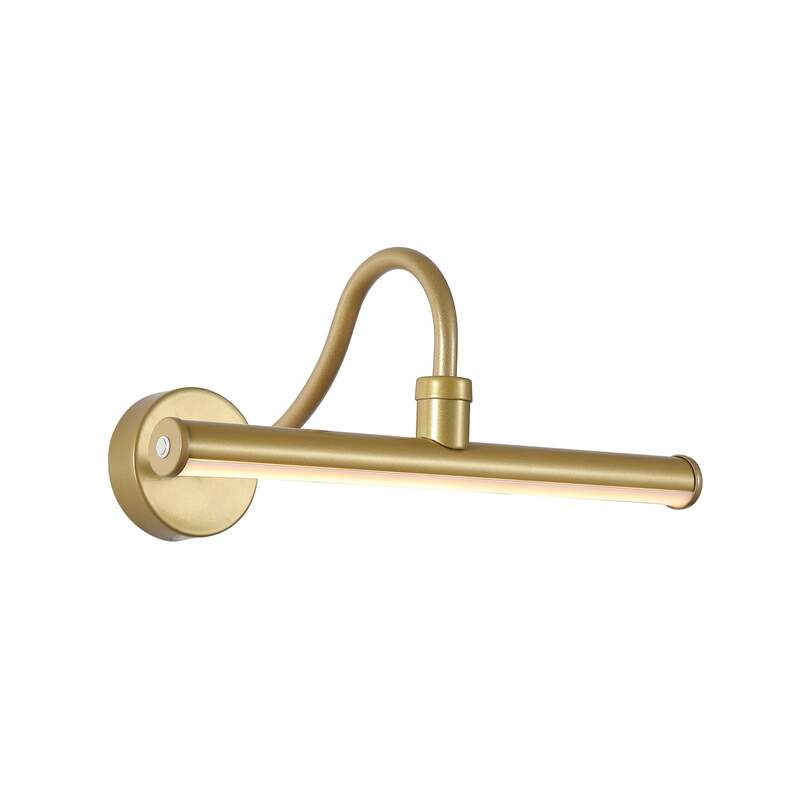 [neuwertig] B-ware Searchlight Led Wandlampe Vigo Dimmbar Touchdimmer Warmweiß Goldfarben 30cm