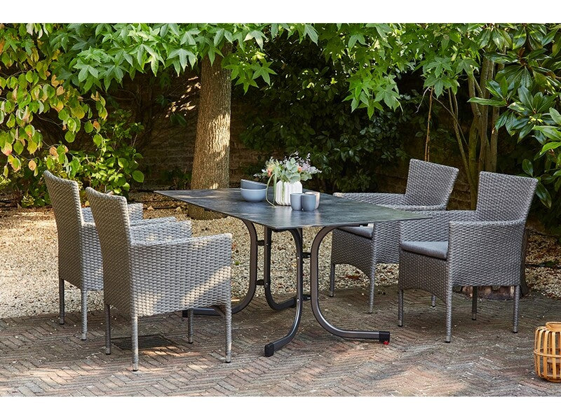 [neuwertig] B-ware Siena Garden Dining-set Padova 5-teilig Klapptisch 4 Sessel Witterungsbeständig