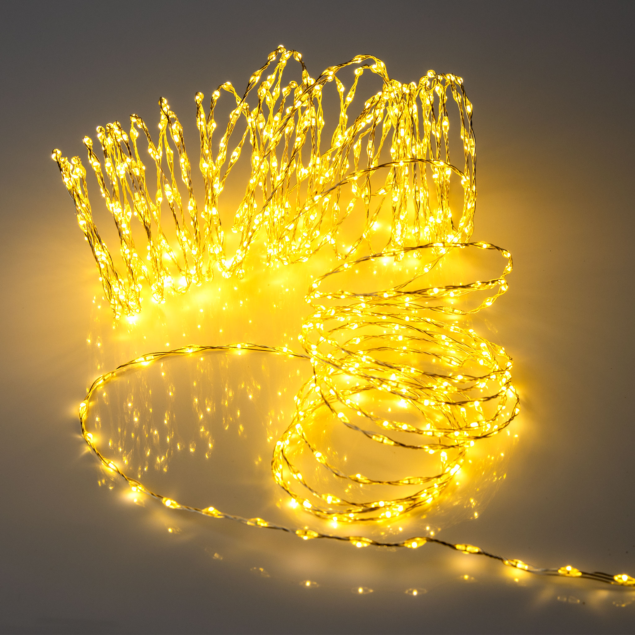 Draht Lichterkette Warm Weiß Extra Dicht Mit Timer Und Funktionen - 756 Led - Leuchtdraht Silber 12 M Für Außen Und Innen Mit Netzstecker