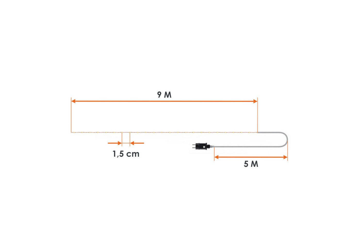 Draht Lichterkette Warm Weiß Extra Dicht Mit Timer Und Funktionen - 567 Led - Leuchtdraht Silber 9 M Für Außen Und Innen Mit Netzstecker Bild 3