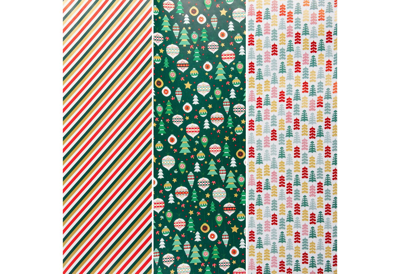 Weihnachts Geschenkpapier 200 X 70 Cm Mit Festlichen Motiven - 5 Rollen - Weihnachtsgeschenk Papierrolle 2 Meter Bunt Mit Geschenkband Und Schleifen Bild 2