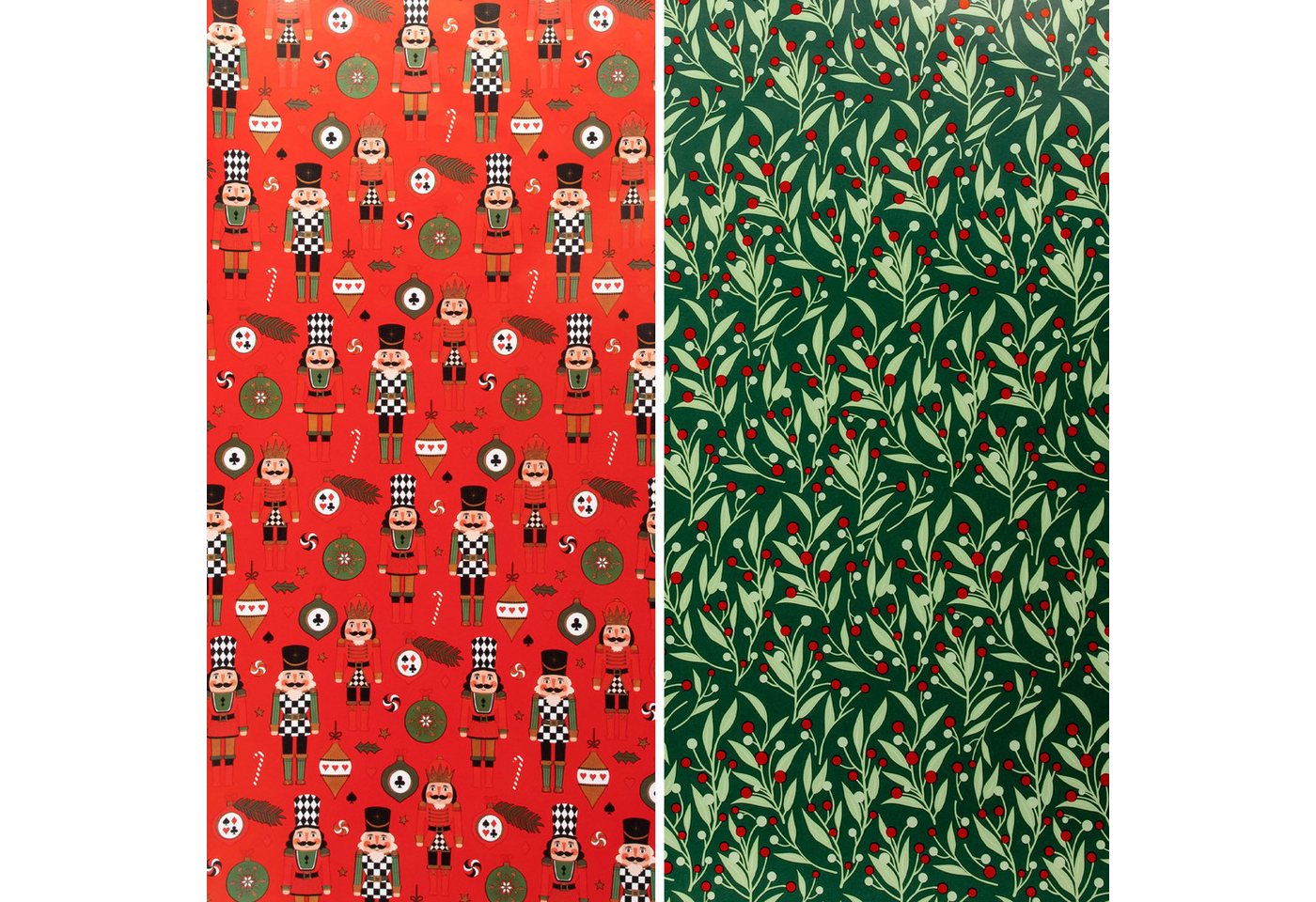Weihnachts Geschenkpapier 200 X 70 Cm Mit Festlichen Motiven - 5 Rollen - Weihnachtsgeschenk Papierrolle 2 Meter Bunt Mit Geschenkband Und Schleifen Bild 3