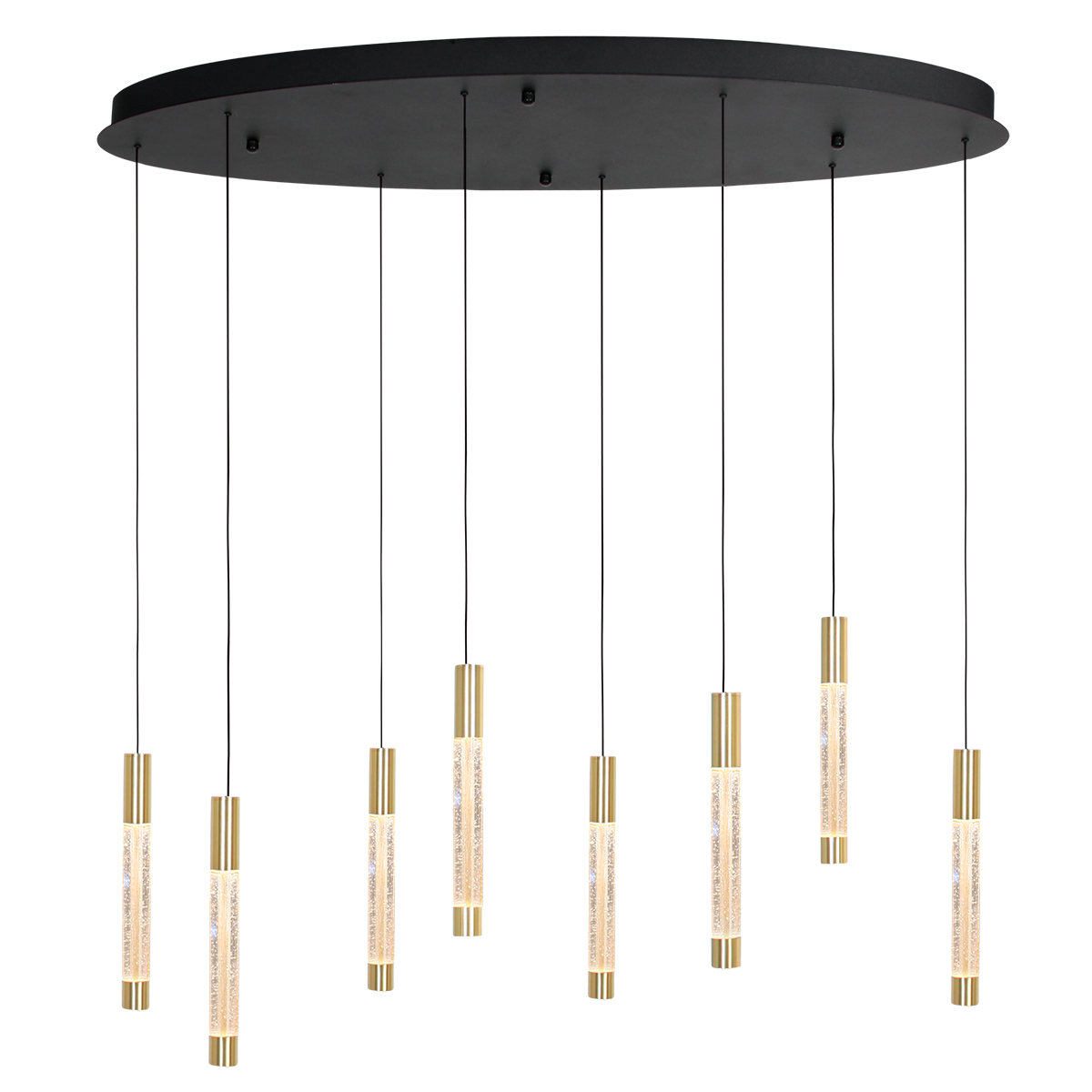 Hängeleuchte - Messing - Alisio - Glas Metall - Designlampe -
