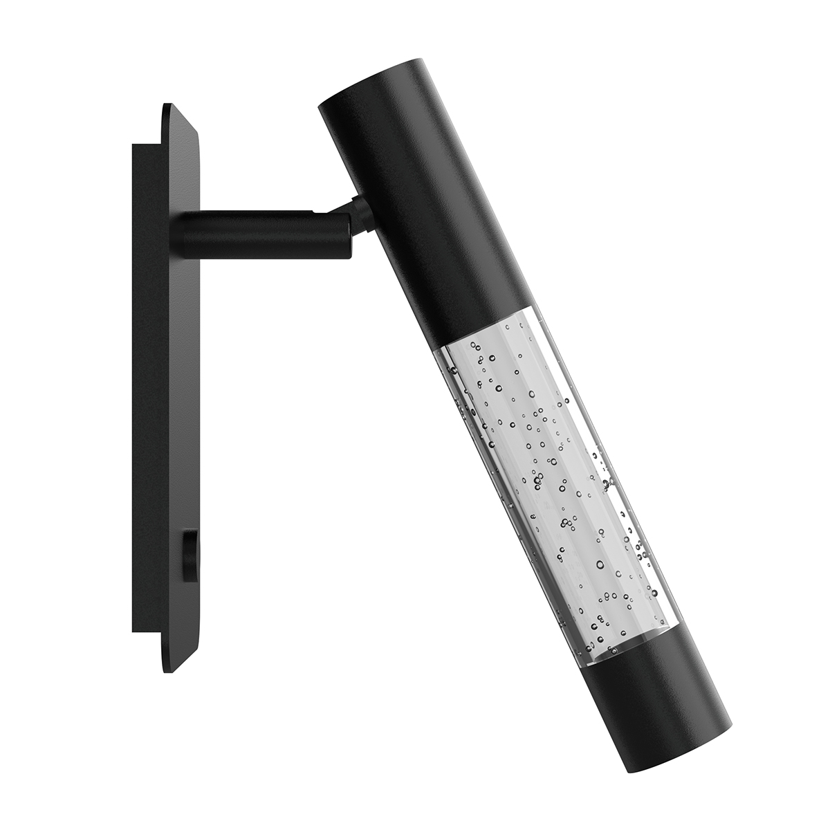 Wandleuchte - Schwarz - Alisio - Glas Metall - Bettlampe - Led -