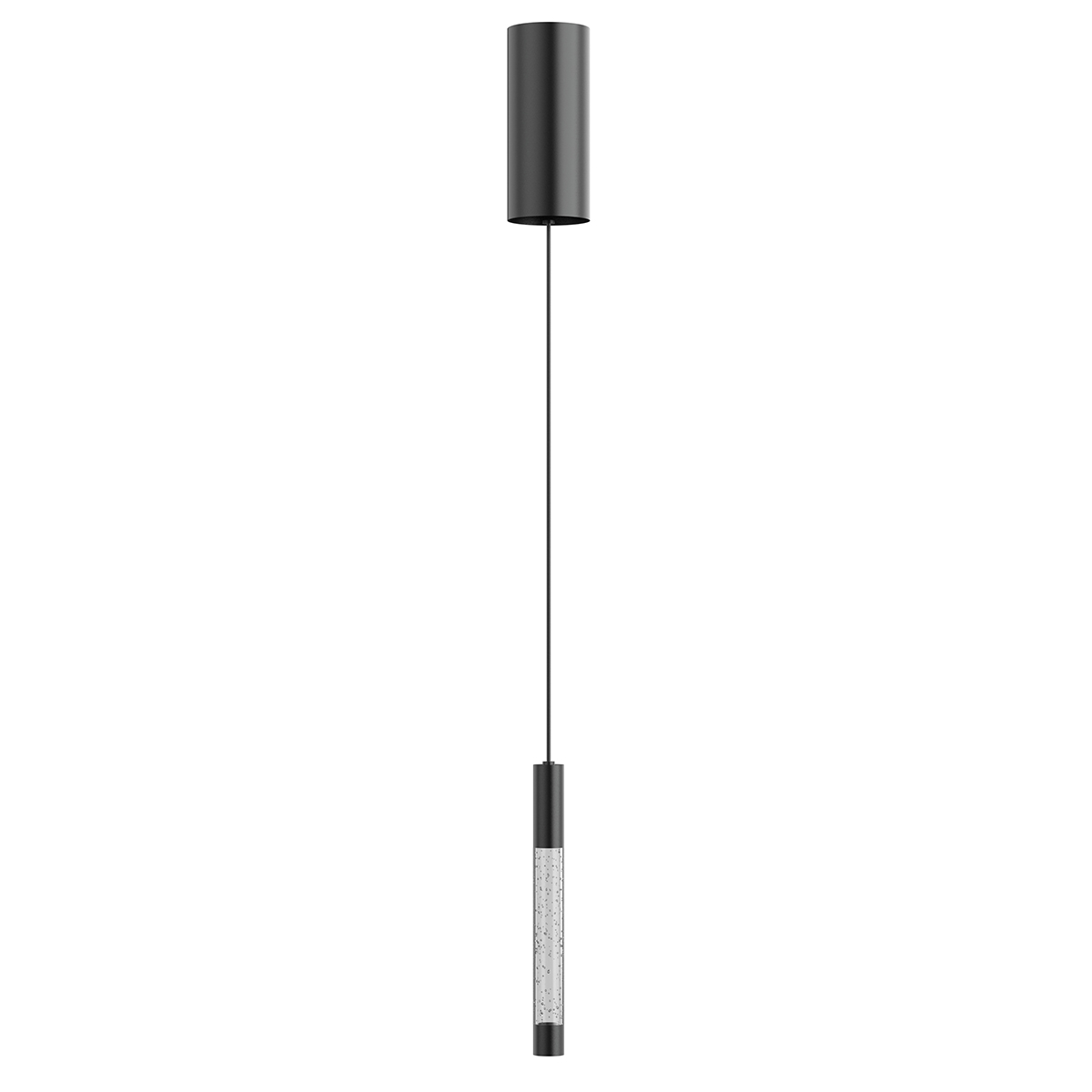 Hängeleuchte - Schwarz - Alisio - Glas Metall - Ø 8cm - Led -