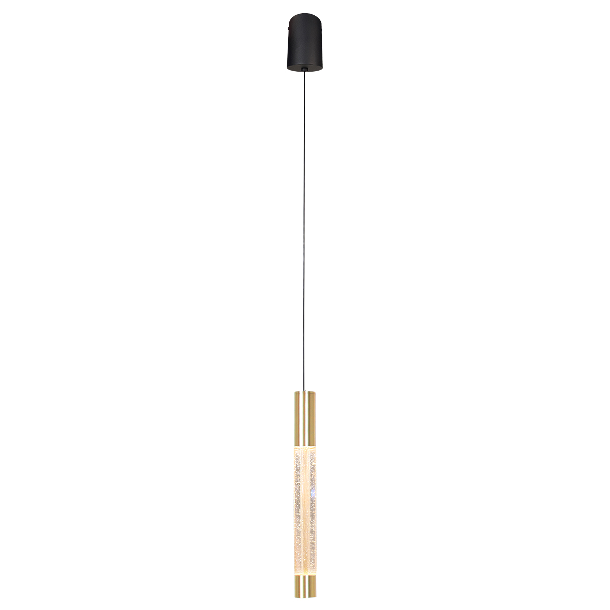 Hängeleuchte - Messing - Alisio - Glas Metall - Ø 8cm - Led -