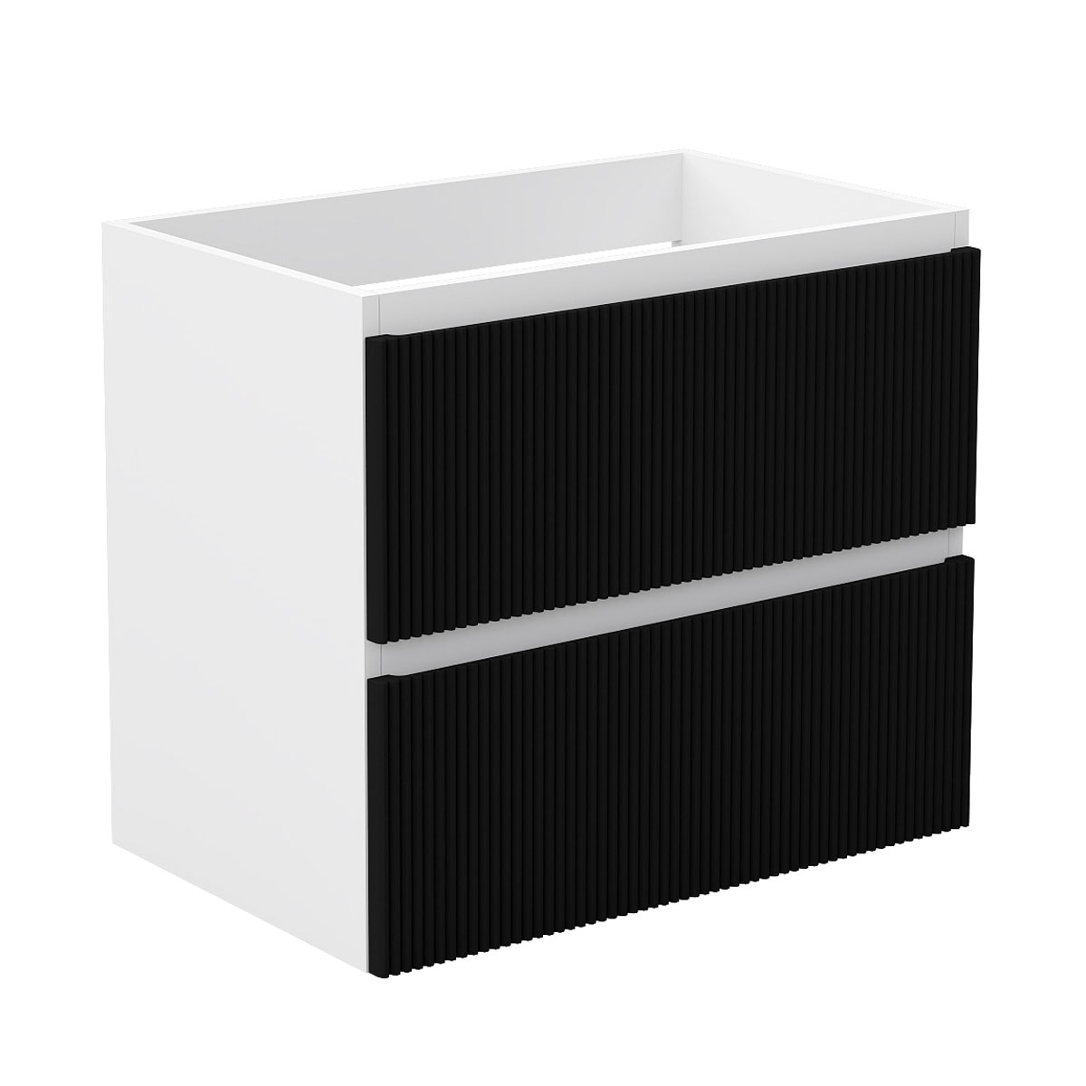 Unterschrank Badmöbel Badschrank Waschbeckenunterschrank 60cm Mattweiß+mattschwarz Typ4