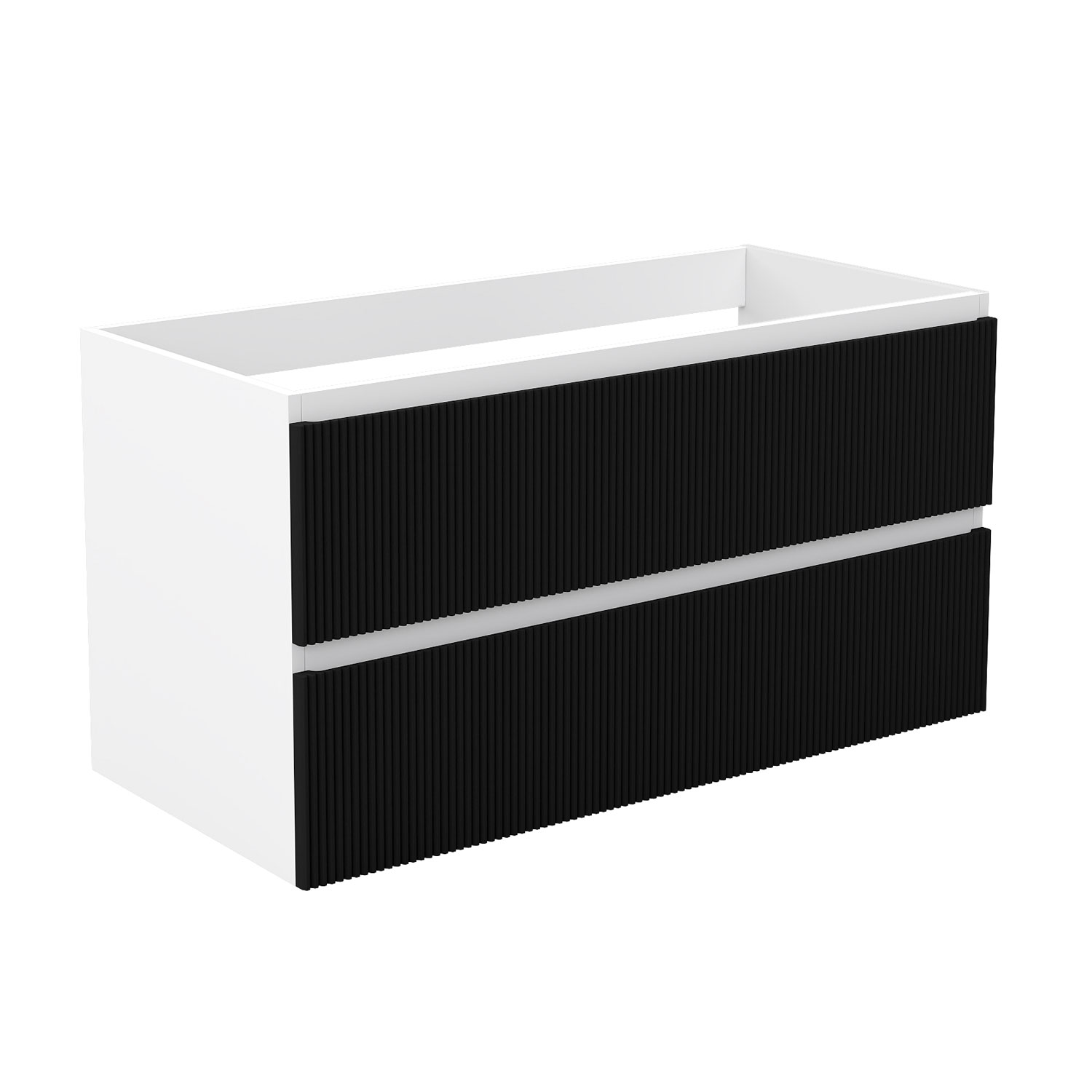 Unterschrank Badmöbel Badschrank Waschbeckenunterschrank 80cm Mattweiß+mattschwarz Typ4