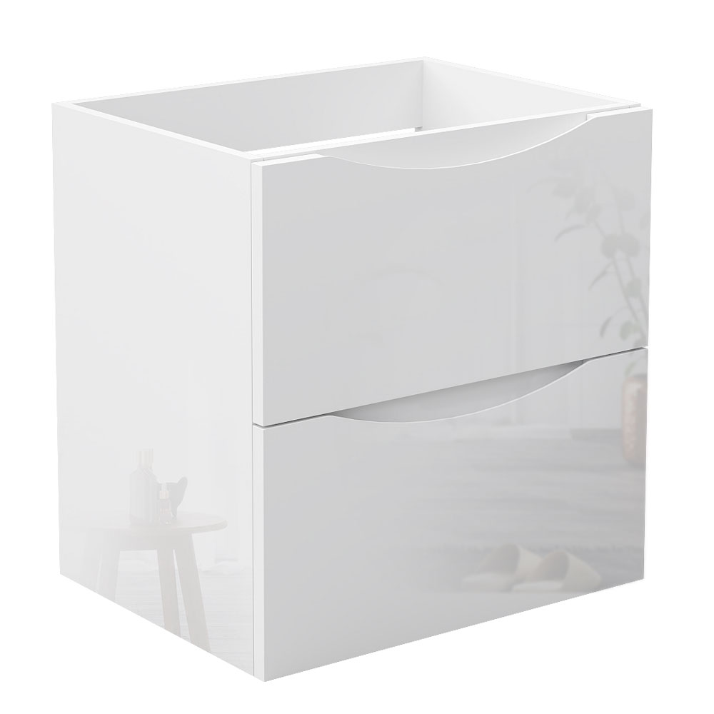 Glänzend Unterschrank Badmöbel Badschrank Gäste-wc Ohne Waschbecken 50cm Hochglanzweiß Typ2
