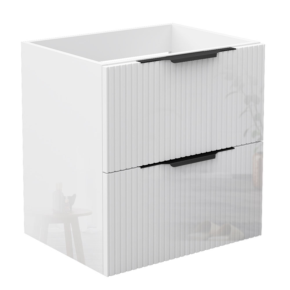 Glänzend Unterschrank Badmöbel Badschrank Gäste-wc Ohne Waschbecken 60cm Hochglanzweiß Typ3