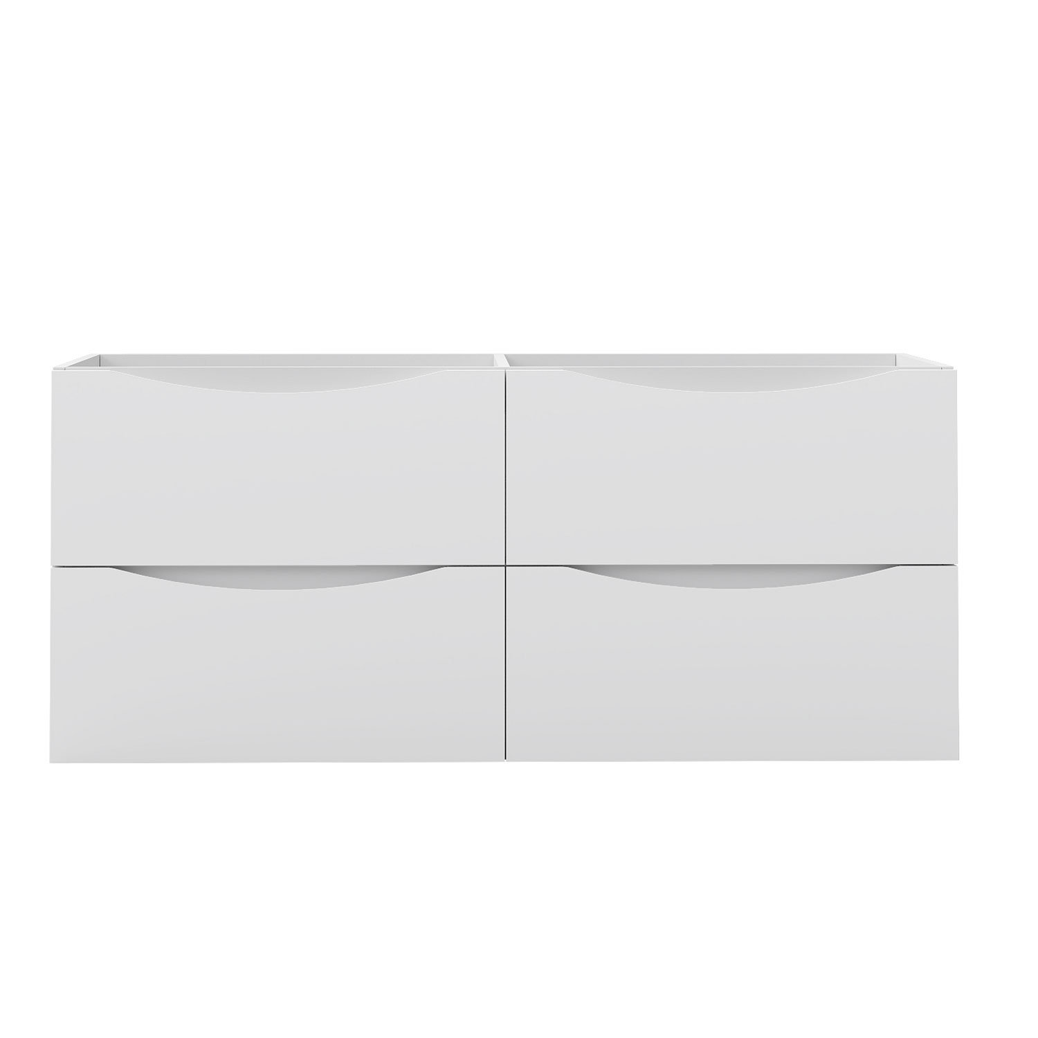 Badmöbel Unterschrank Badschrank Waschbeckenunterschrank 120cm Mattweiß Typ2