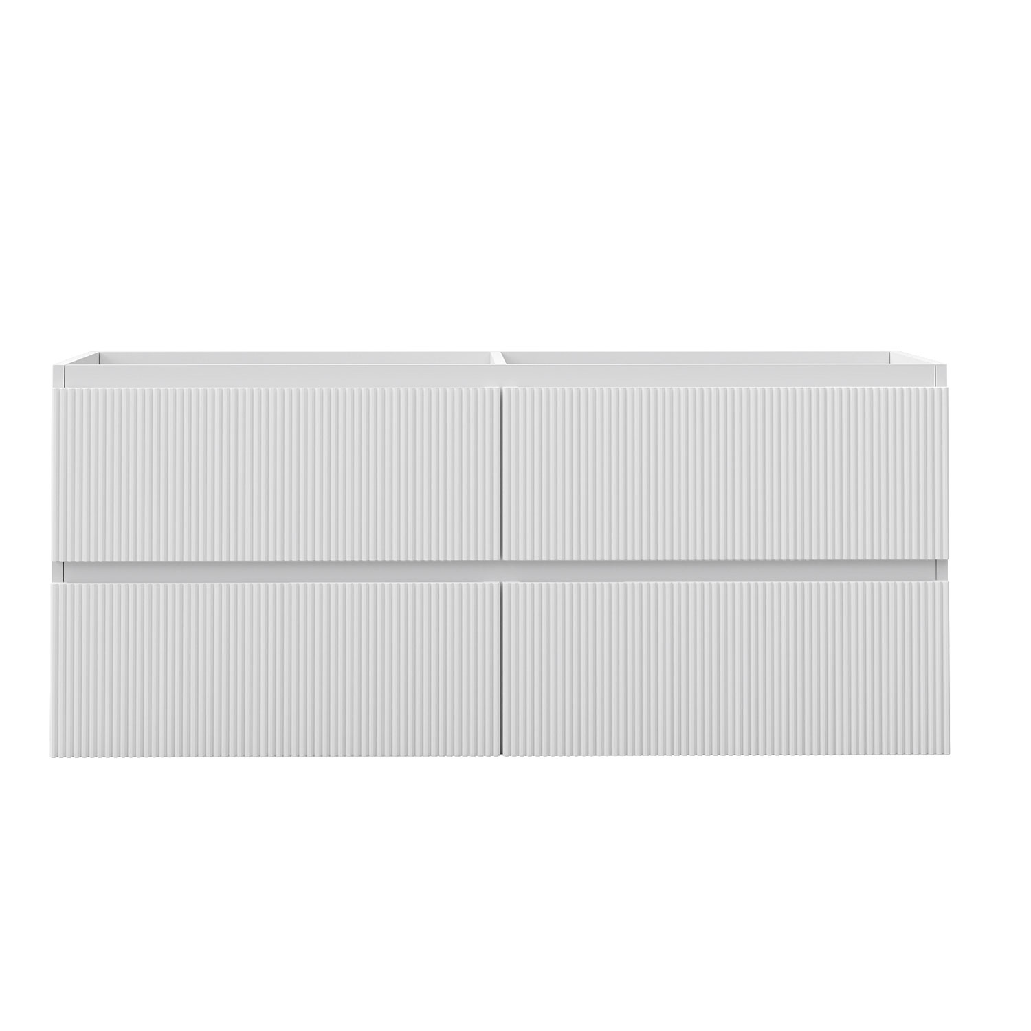 Badmöbel Unterschrank Badschrank Waschbeckenunterschrank 120cm Mattweiß Typ4