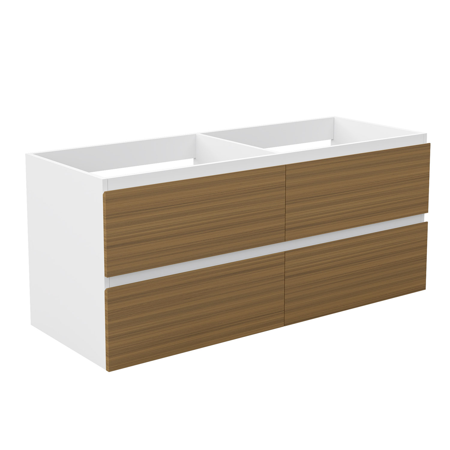 Unterschrank Badmöbel Badschrank Waschbeckenunterschrank 120cm Mattweiß+matt-nussbaum Typ1
