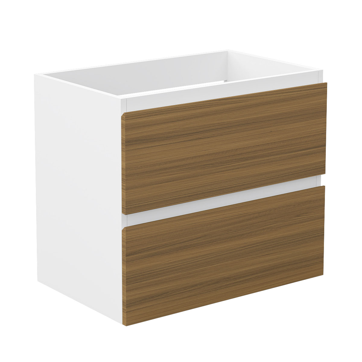Unterschrank Badmöbel Badschrank Waschbeckenunterschrank 60cm Mattweiß+matt-nussbaum Typ1