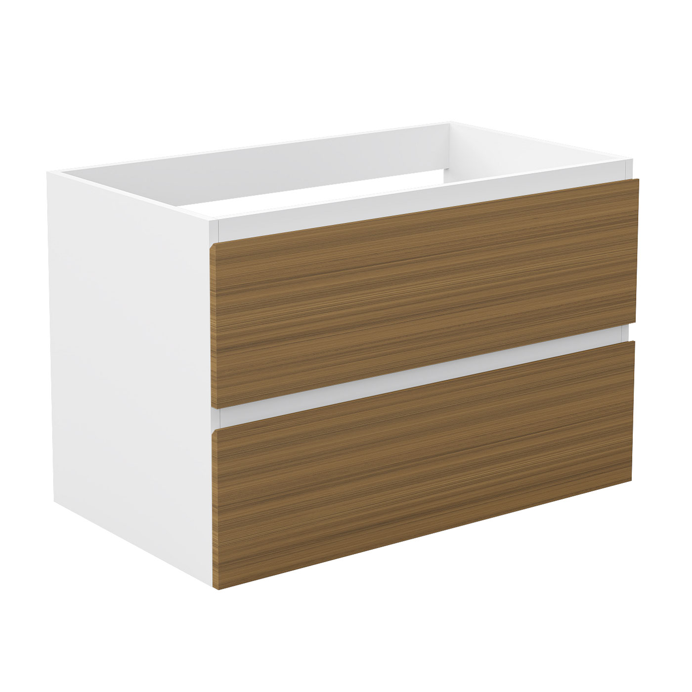 Unterschrank Badmöbel Badschrank Waschbeckenunterschrank 80cm Mattweiß+matt-nussbaum Typ1