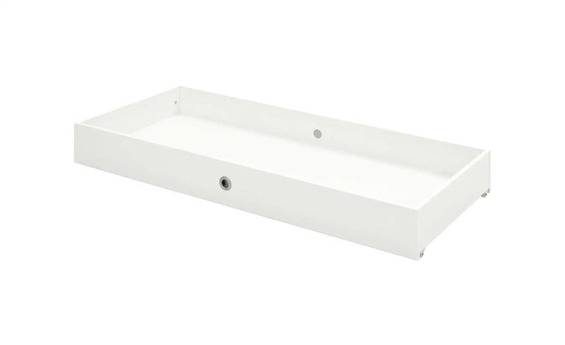 [neuwertig] B-ware Arthur Berndt Möbelfabrik Bettschubkasten Schublade Weiß Rollen Holz 137x63x16