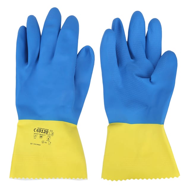 Chemikalienbeständige Latexhandschuhe, rutschfest, für Aquakultur und Laboranwendungen, beständig gegen Säuren und Laugen (Größe 9)