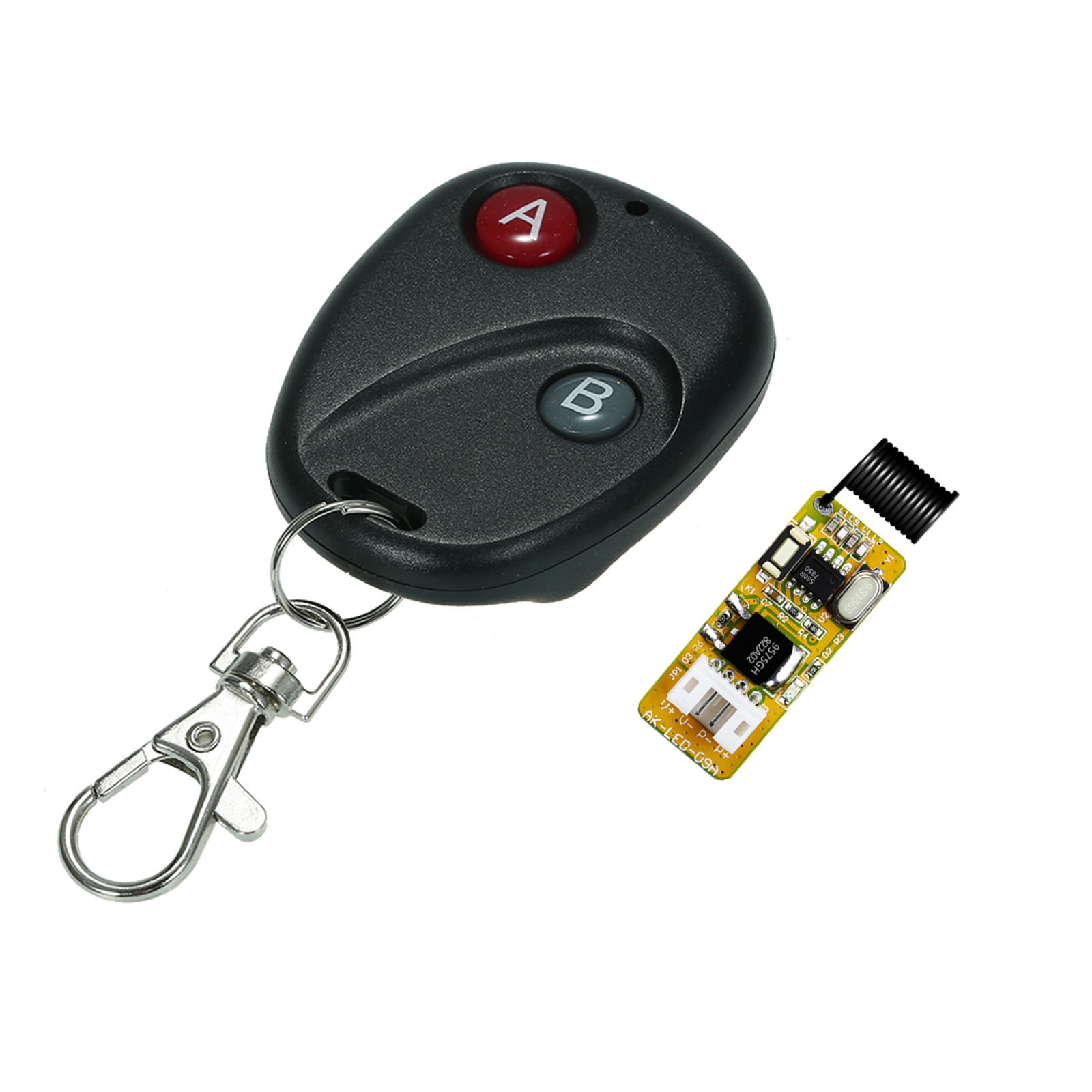 433 Mhz Dc 5–18 V Universal-empfängermodul Mit Funkfernbedienung, 1-kanal-mini-funkschalter + 1 Stück 433-mhz-sender/fernbedienung