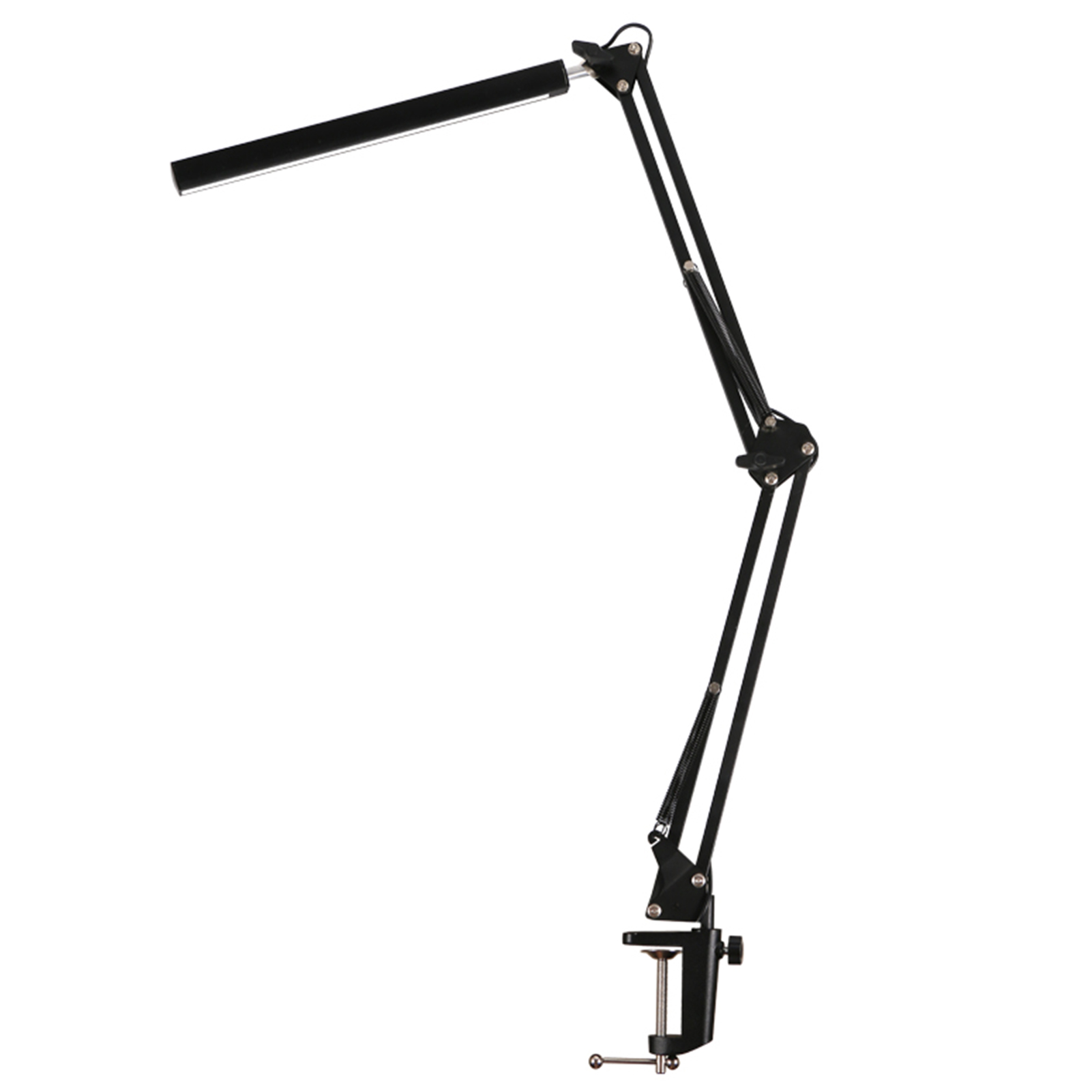 Dimmbare Led-schreibtischleuchte Mit Klemme, 3 Farbmodi Und 10 Helligkeitsstufen, Speicherfunktion, 360° Flexibler Halterung, Augenschonende Metall-schwenkarm-schreibtischleuchte Für Das Homeoffice
