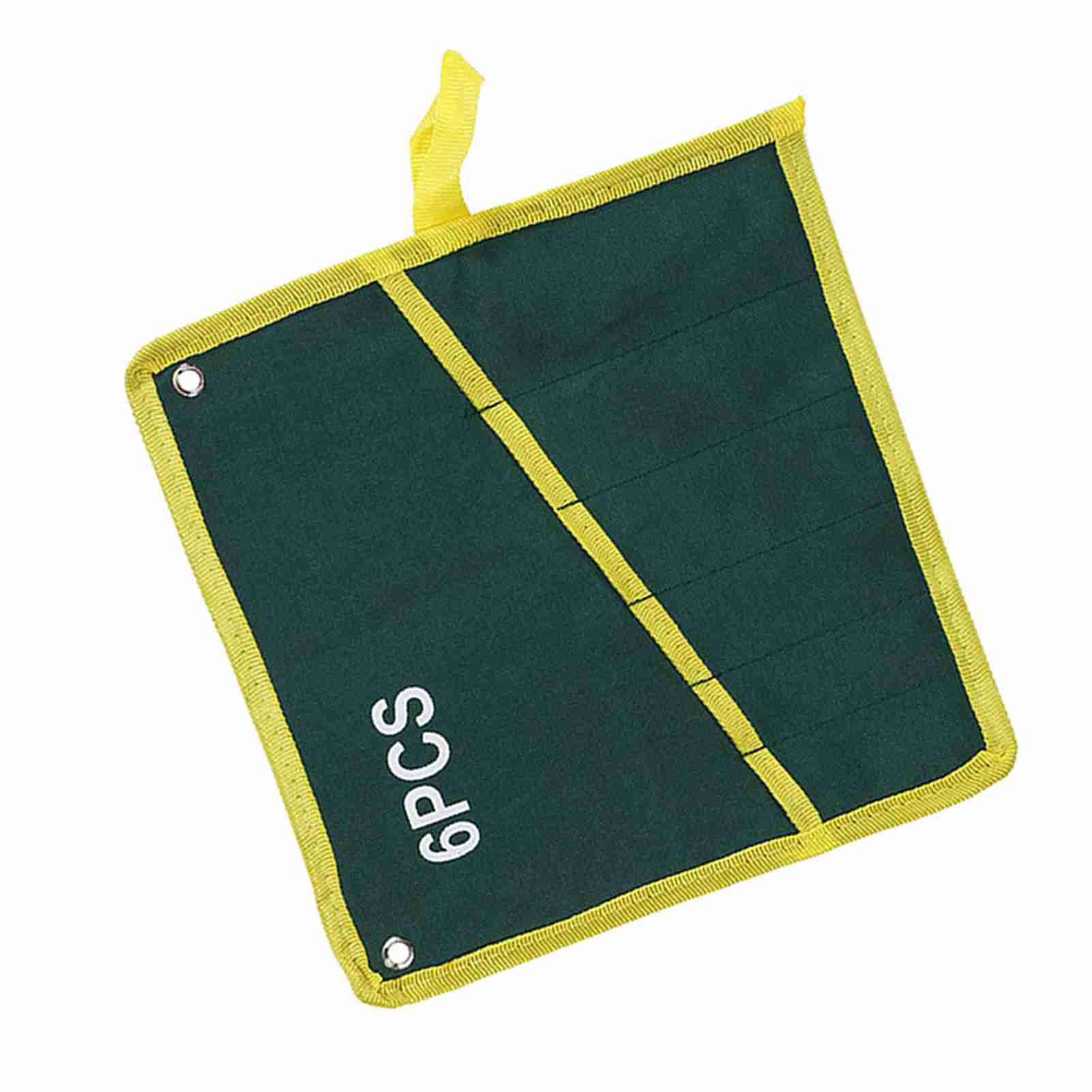 1 Stück Robuste Werkzeugrolle Aus Canvas Mit 6 Taschen Für Schraubenschlüssel, Grün
