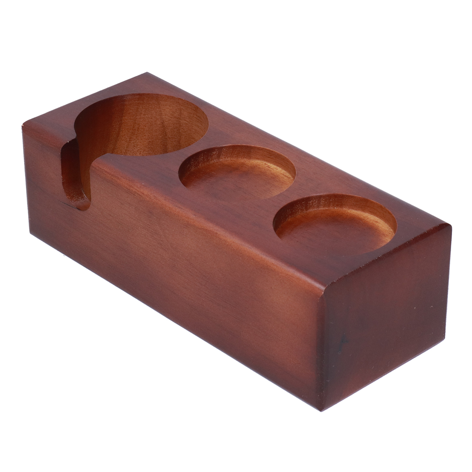 3-facher Tamperhalter Aus Holz, Siebträger-aufbewahrungsständer, Tamperstation-organizer, Kaffeefarbe, Frontöffnung
