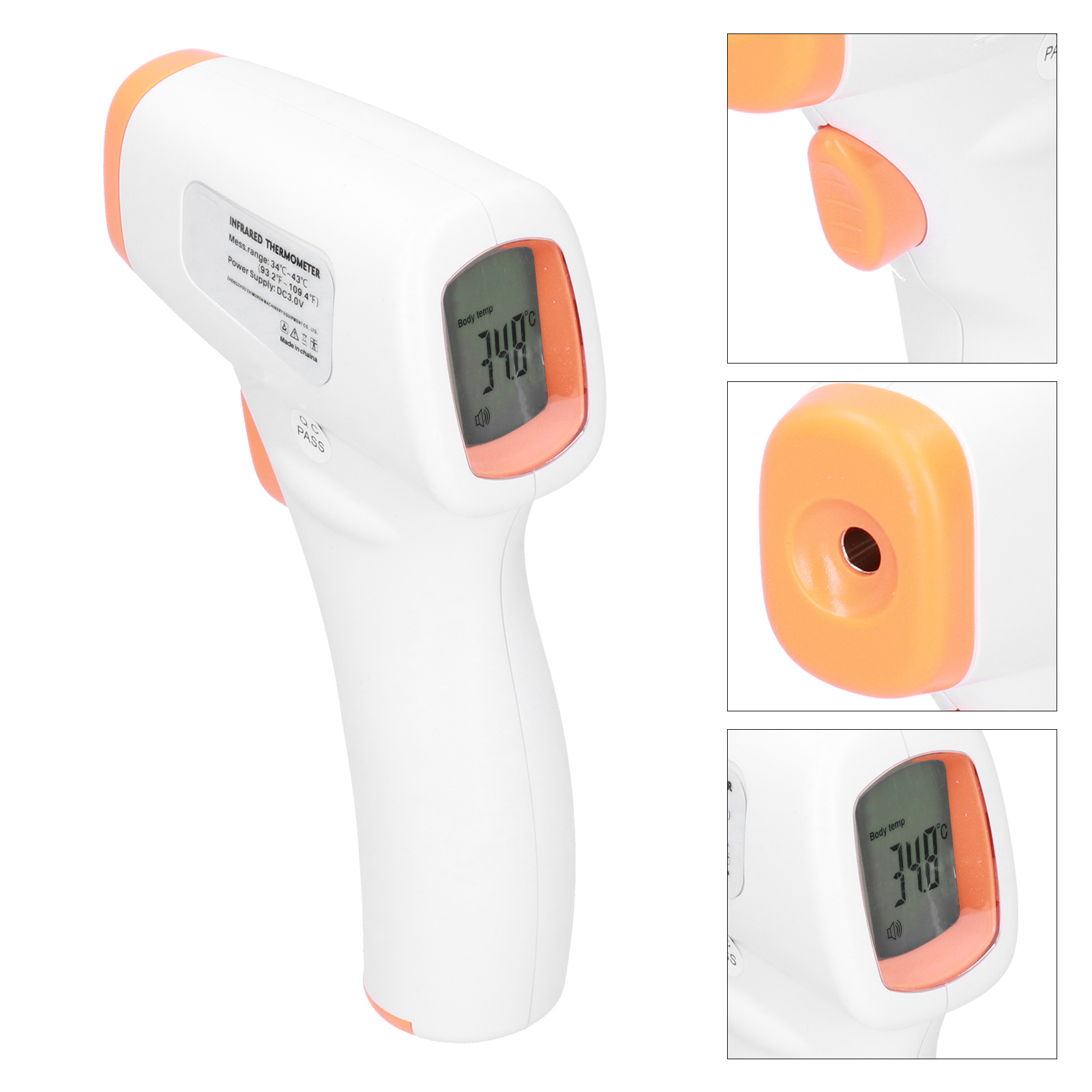 Veterinär-infrarot-thermometer – Schnelles, Berührungsloses Thermometer Für Nutztiere (kühe, Schweine, Schafe)