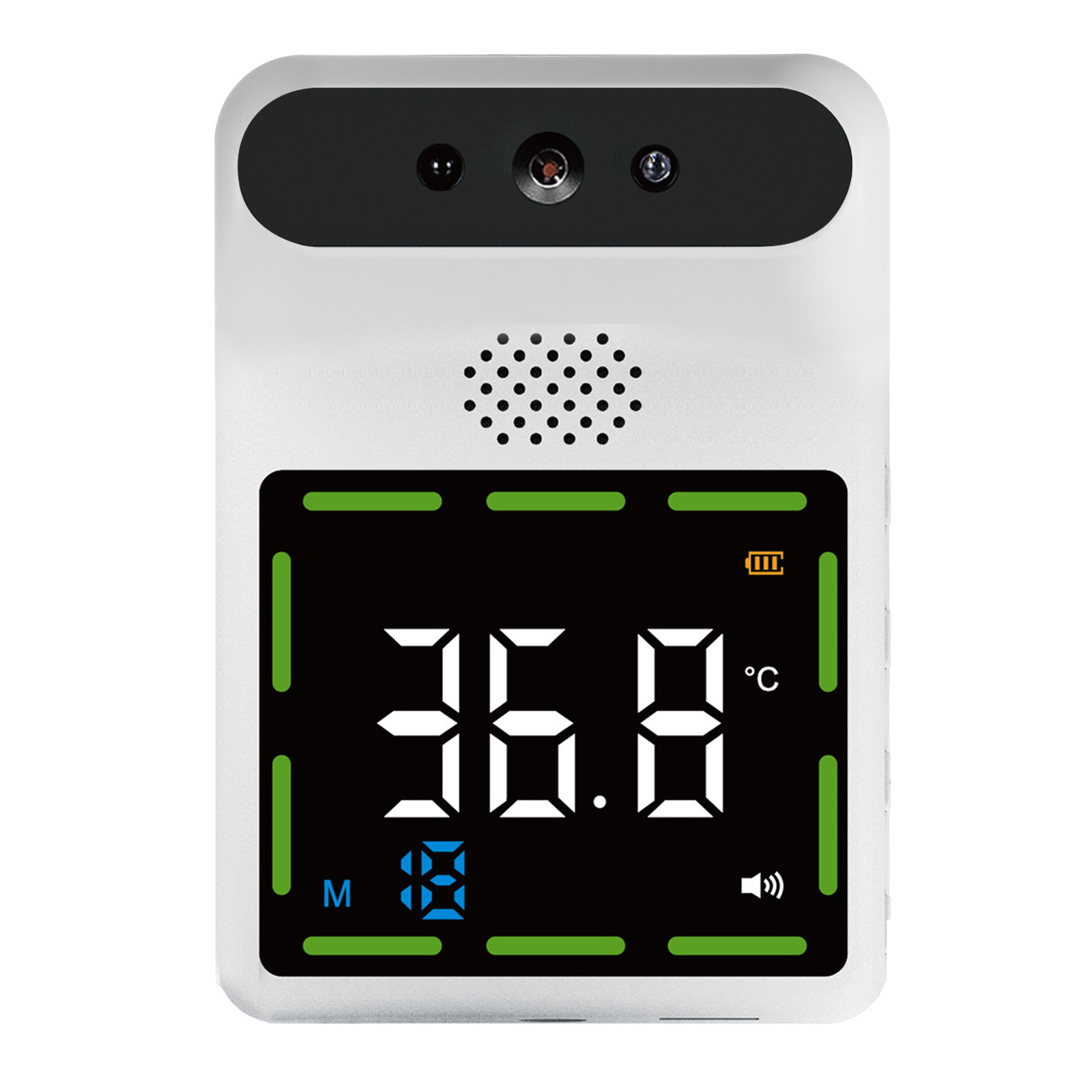 Berührungsloses Infrarot-thermometer, 2 Stromversorgungsoptionen, 3 Fixiermöglichkeiten, °c/°f-modus, Körper-/objektmodus, Temperaturalarm, Berührungsloses Infrarot-thermometer
