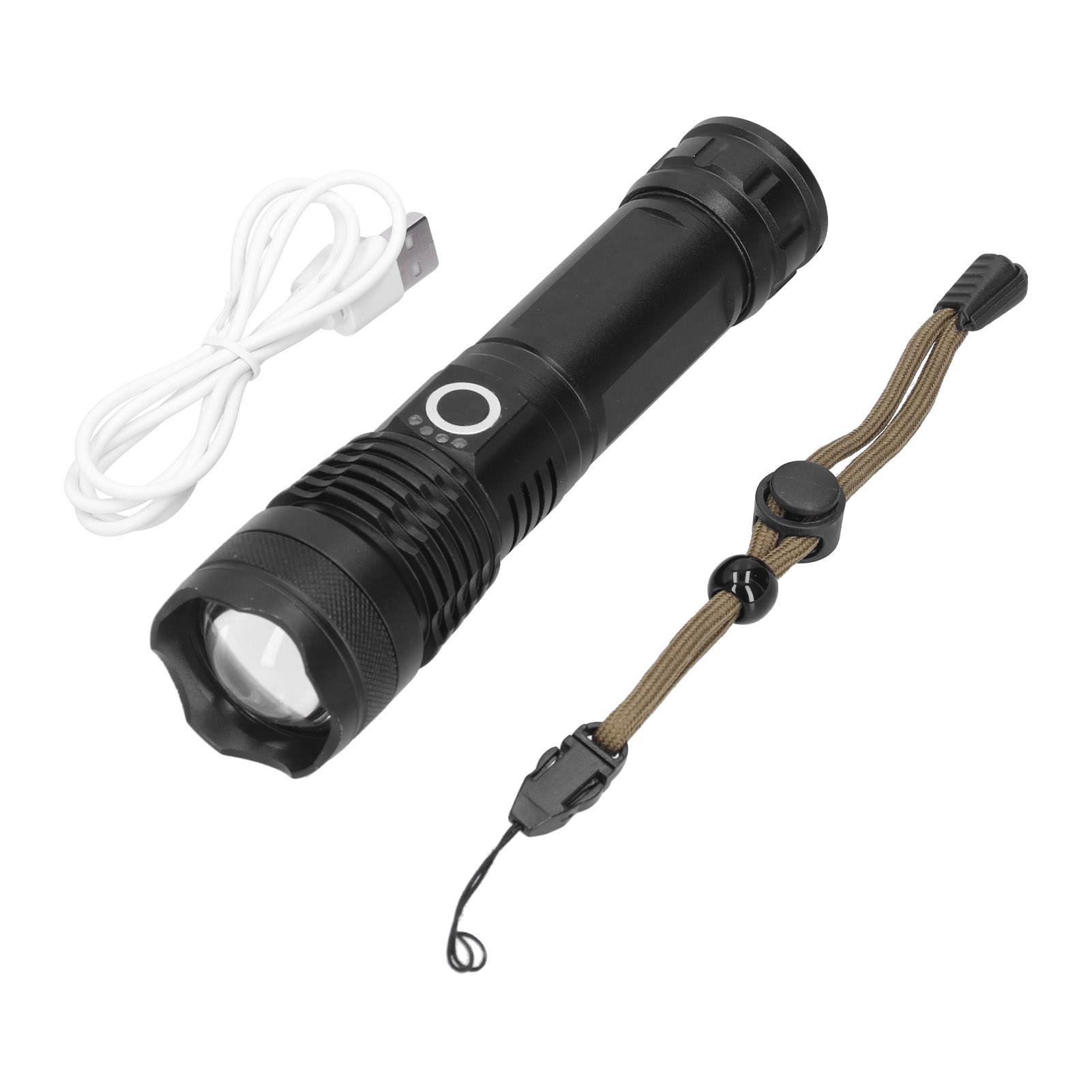 P50 Led-taschenlampe Mit Akkuanzeige, Usb-ladefunktion, 20 W Ultrahelle Taschenlampe Für Außenbeleuchtung