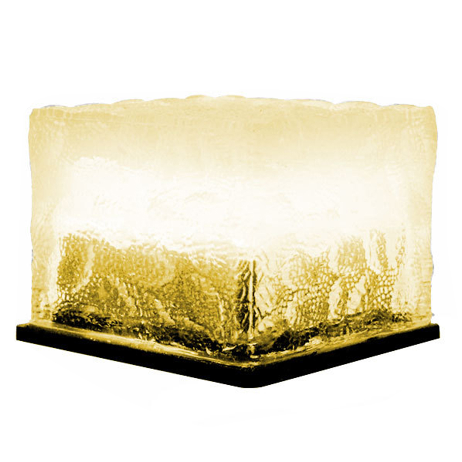 Solar-gartenleuchte, Led-eiswürfellampe, Kristallziegelglas-gartenleuchte, Wasserdicht, Wegdekoration
