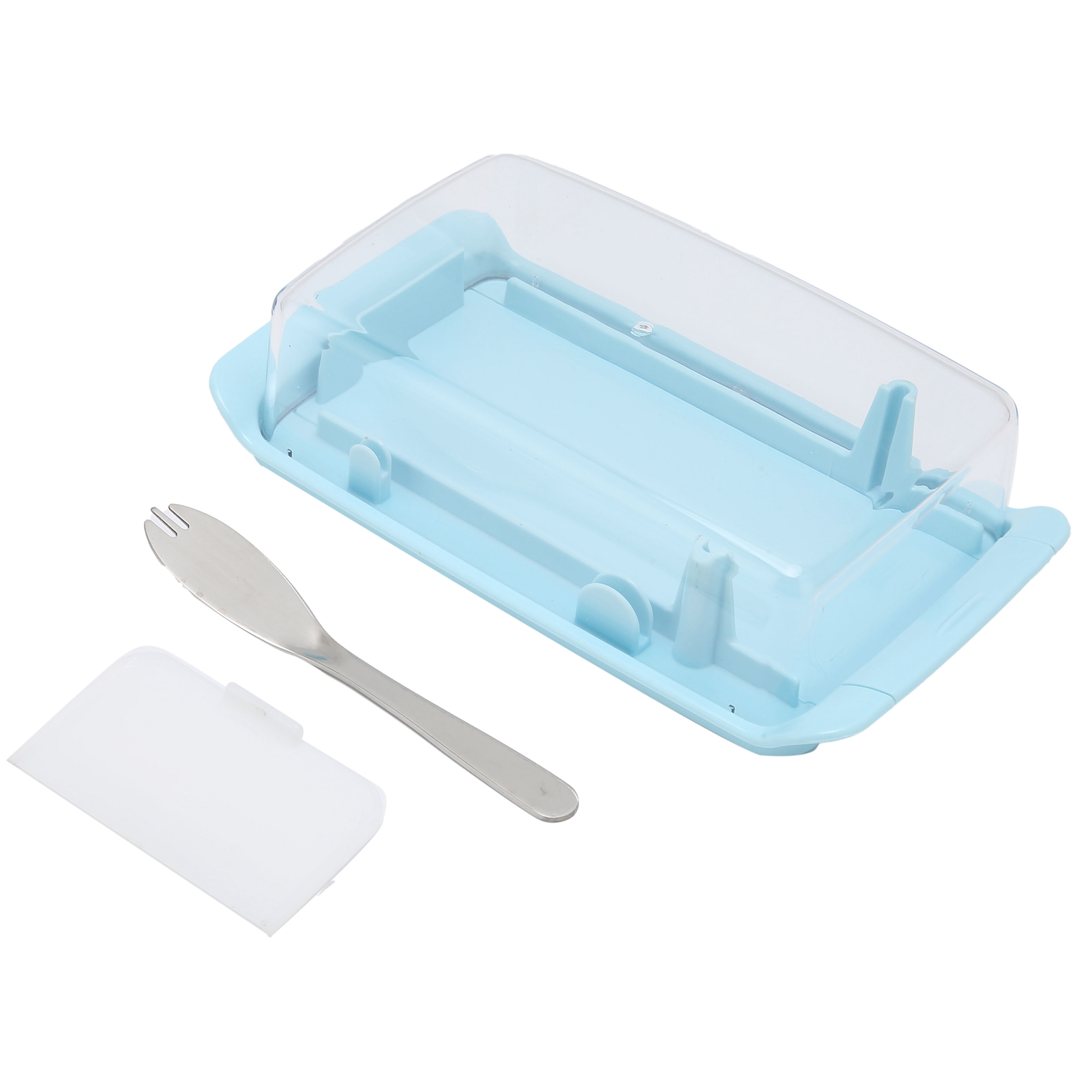 2-in-1-butterbox (rechteckig) Mit Integriertem Käsefach Für Zuhause, Restaurant Und Küche (blau)
