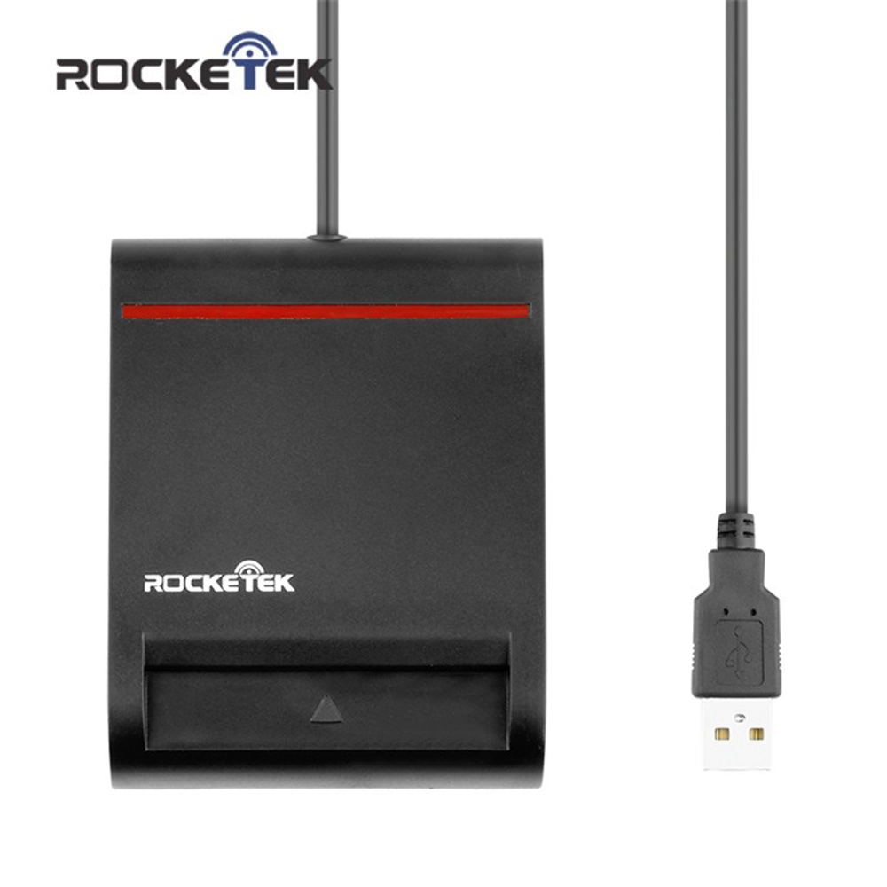Rocketek Dod Militär-cac-usb-smartcard-lesegerät Mit Sim-kartenadapter Und Led-anzeige, Kompatibel Mit Windows 10/8/7/xp/vista Server 2003/2008