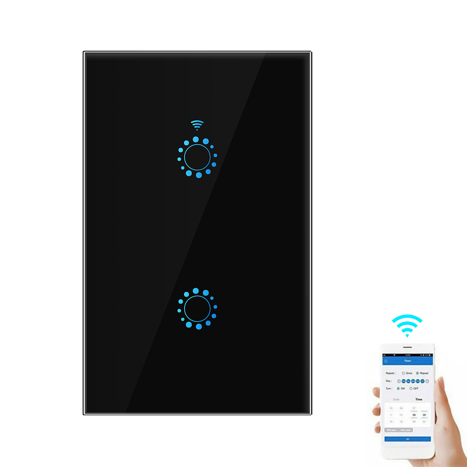 Intelligenter Wlan-lichtschalter Mit Sprach-, Fernbedienungs- Und Touch-steuerung, Kompatibel Mit Alexa, Zeitplan-, Timer- Und Countdown-funktion. Benötigt Neutralleiter. Kein Hub Erforderlich. 95–250