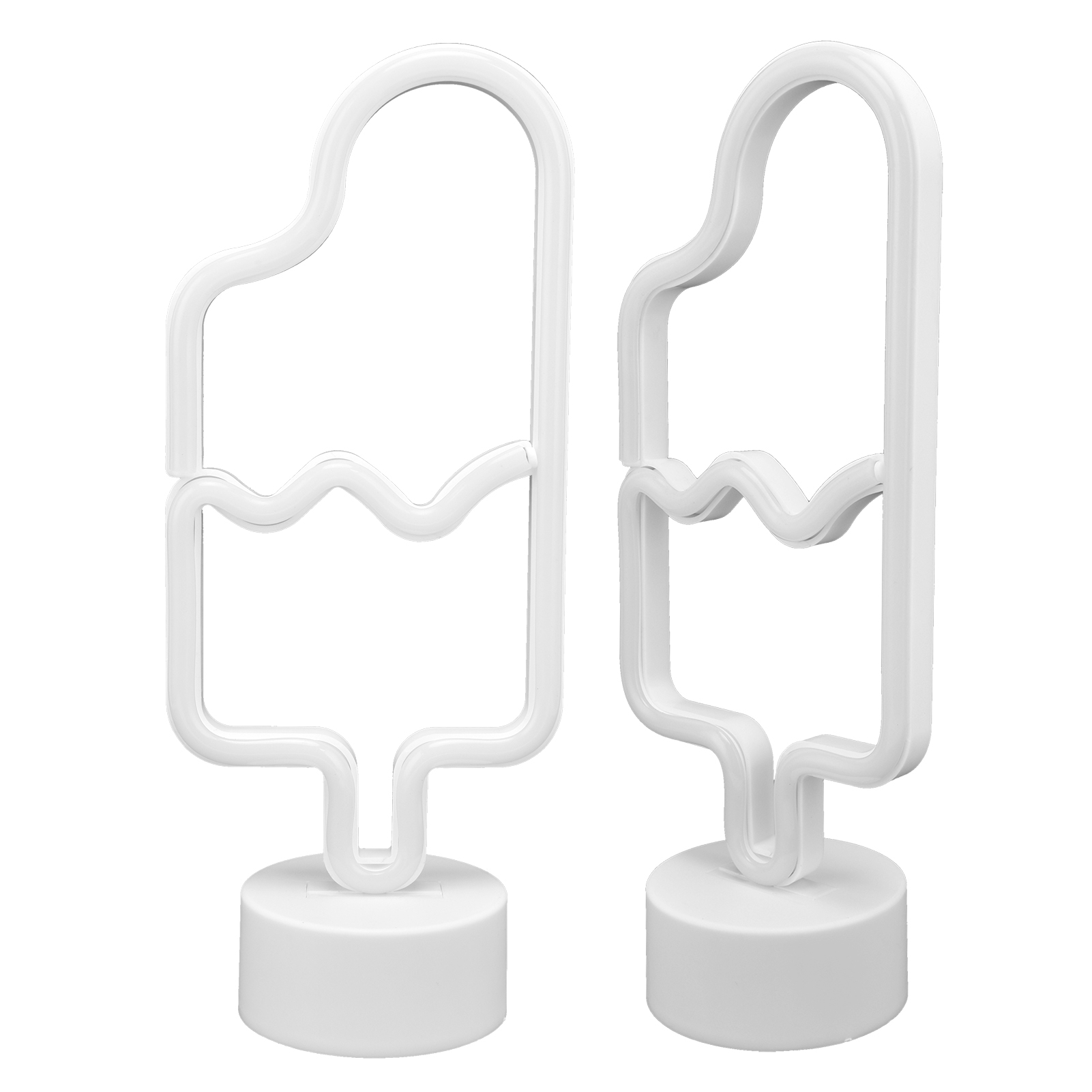 Led-neonlampe, Niedliches Eiscreme-neonschild Mit Sockel, Für Babyzimmer, Bar, Partydekoration, Warmes, Rosa Licht