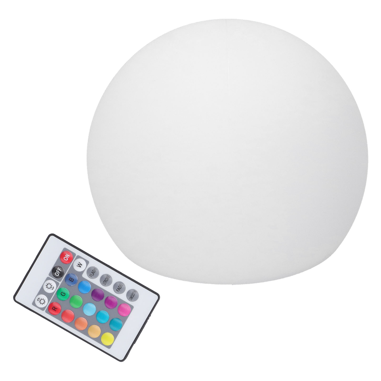Led-kugellampe Mit 24-tasten-fernbedienung, Rgbw-farben, Dimmbar, 4 Modi, 15 X 15 Cm