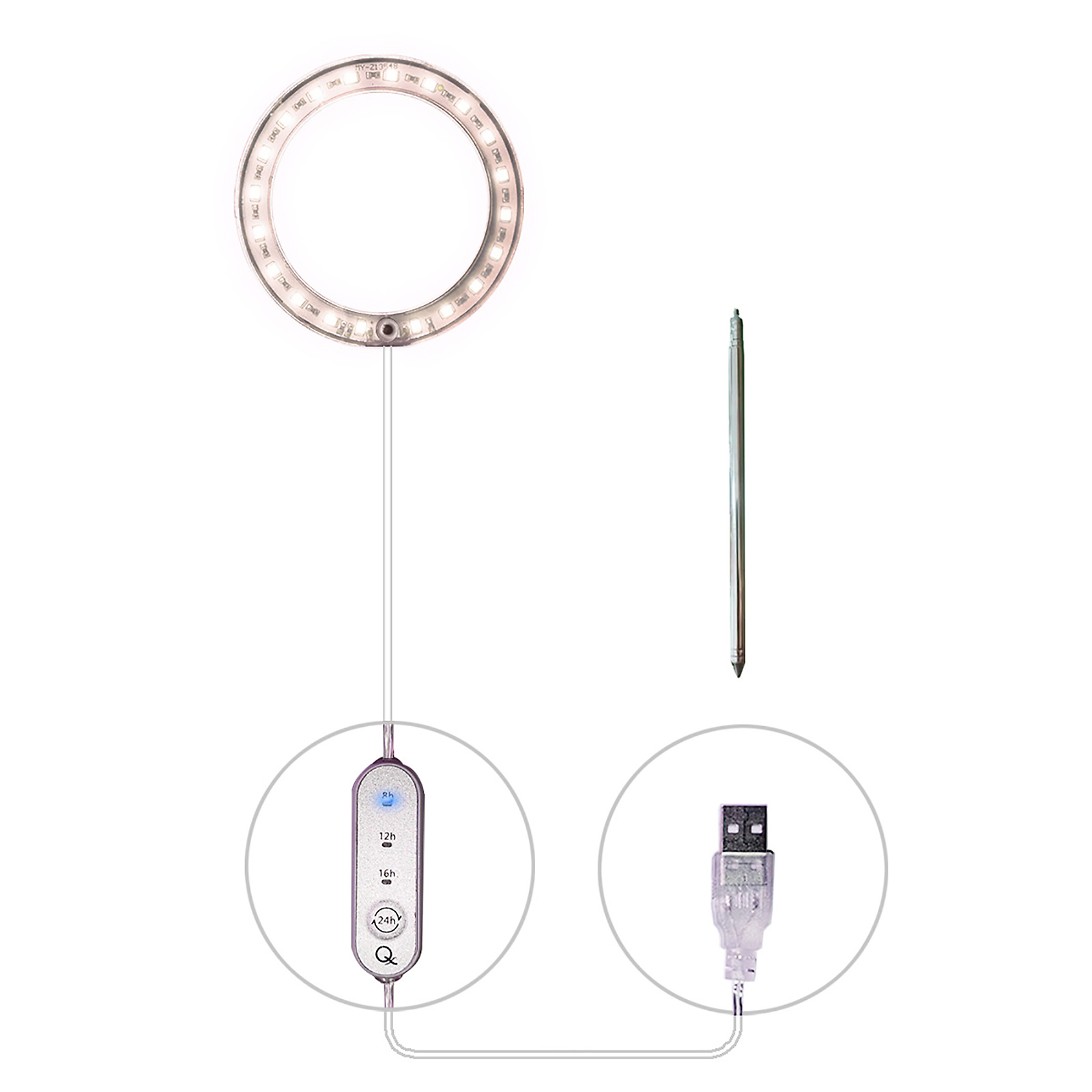 Led-pflanzenlampe Abs 5v 53,55lm/w Einzelkopf Gelb Vollspektrum Pflanzenlampe