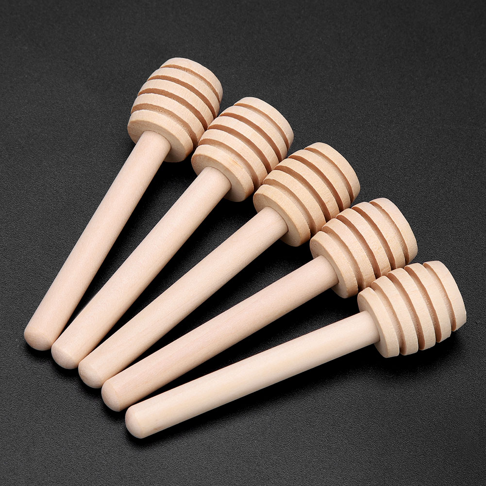 24-teiliges Set Aus Holz-honigtropfer, Servierstab, Marmeladen-sirup-tropfer, Rührstab, Küchenhelfer (8 Cm)