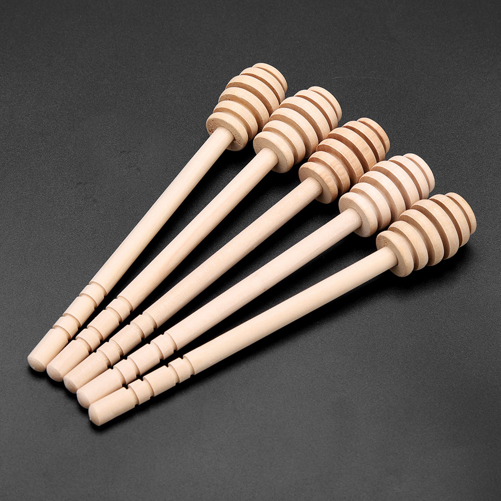 24-teiliges Set Aus Holz-honigtropferstäbchen, Servierstäben, Marmeladen- Und Sirup-tropfern, Rührstäben, Küchenhelfern (16 Cm)